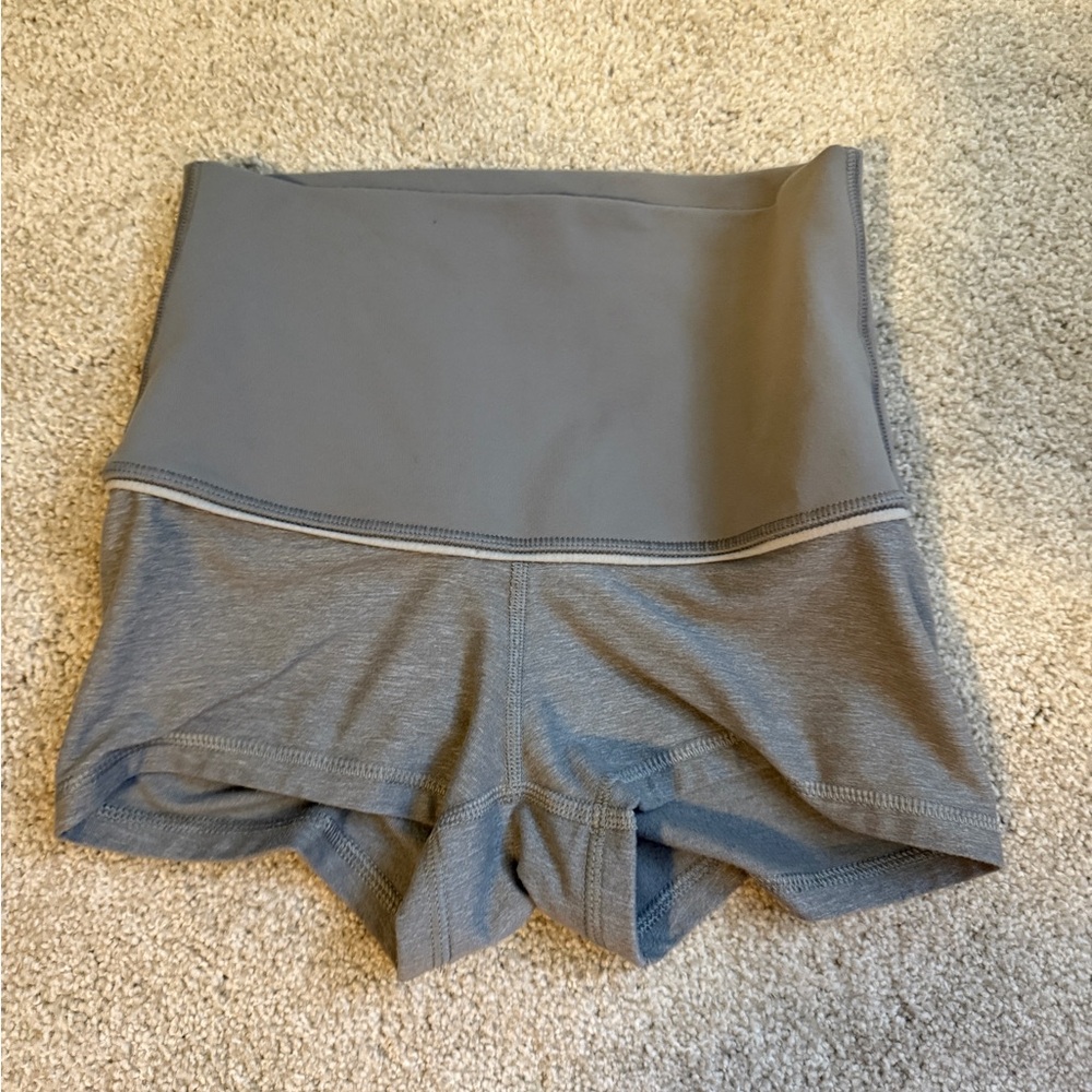 Lululemon Athletica Gray High Waist Shorts